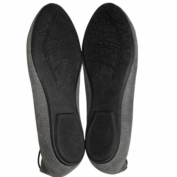 Earthies Essen Ballet Flat Shoes Womens 12 B Gray Suede Elastic Strap Feminine - Picture 10 of 14